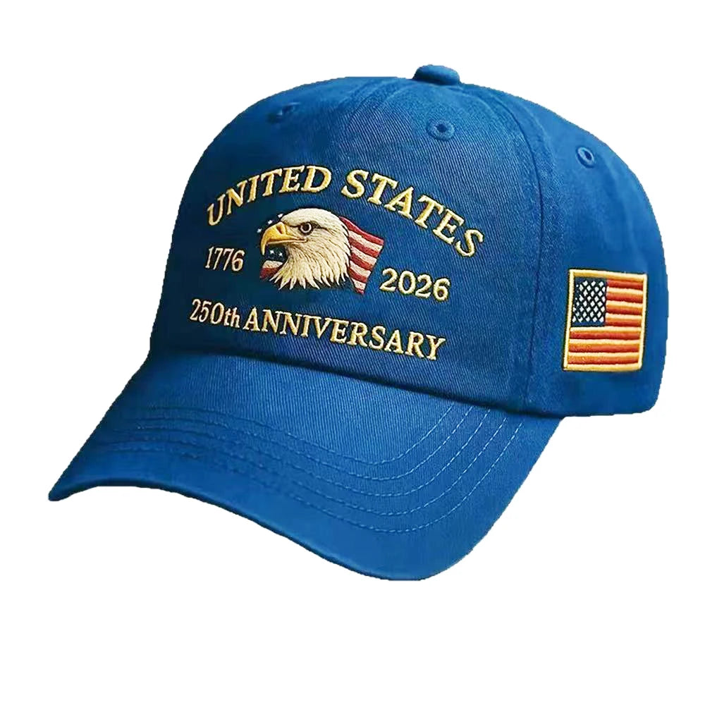 250th Anniversary Hat USA Patriotic Baseball Caps Eagle