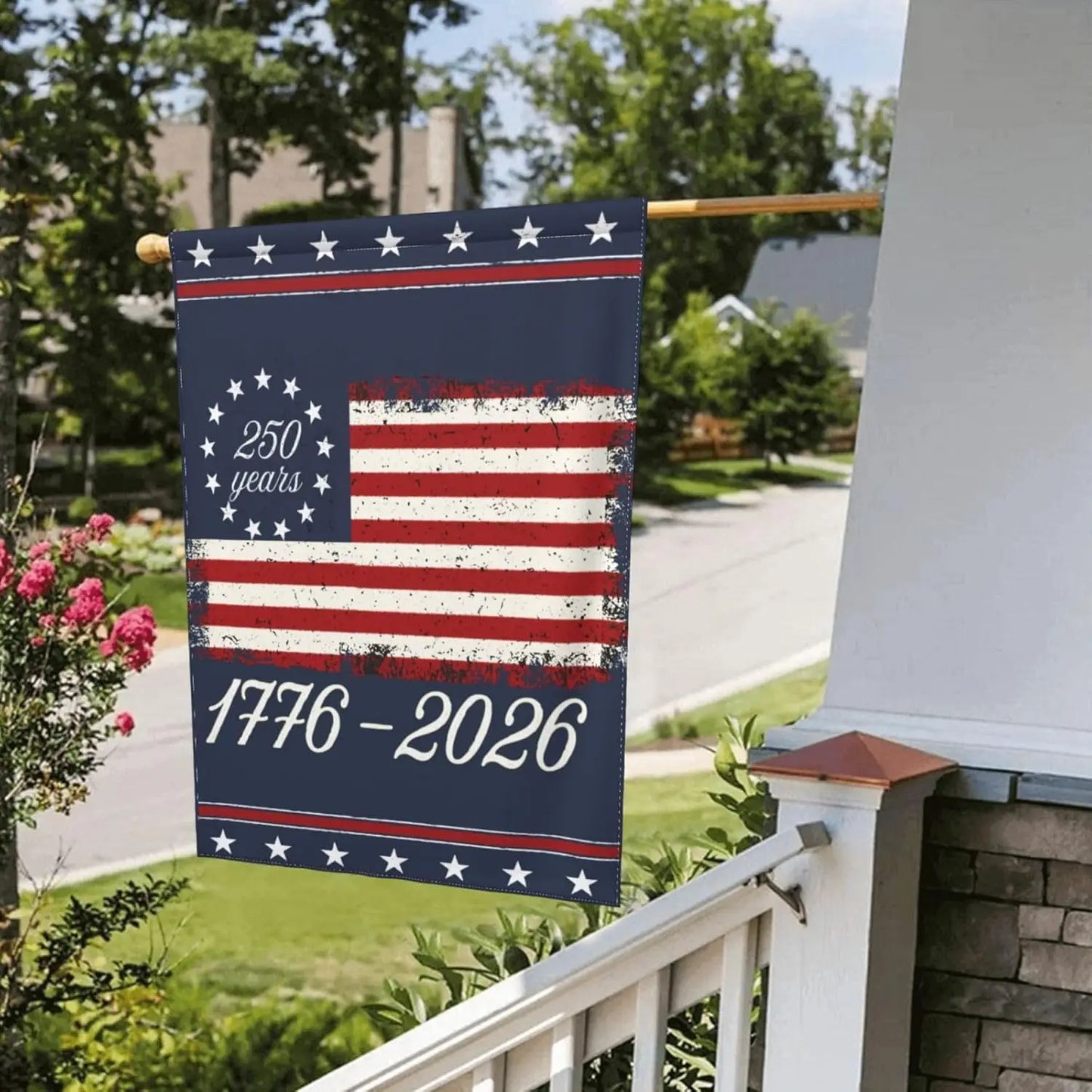America 250th Anniversary 1776 2026 Usa July 4th Retro Flag 12x18 Double-Side Banner No Flagpole CCL
