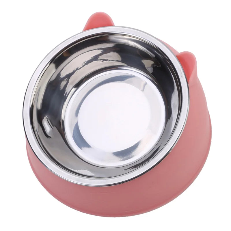 Cat Bowl Lovely Creative Inclined Kitten Puppy Food