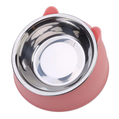 Cat Bowl Lovely Creative Inclined Kitten Puppy Food