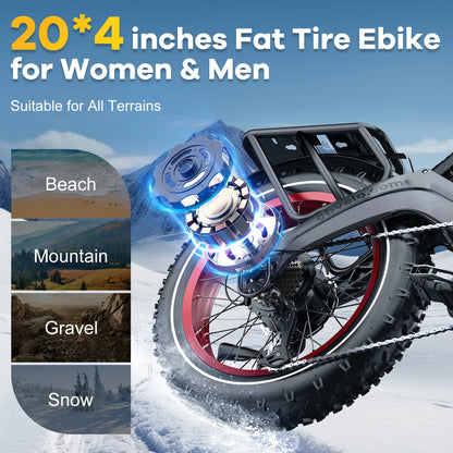 Cybervelo EK6 Peak 2000W Folding Electric Bike for Adults,