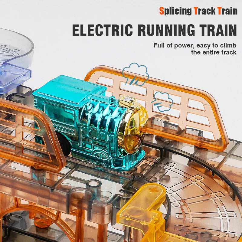 Electric train tracks Toys Splicing Track Trains Transparent