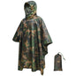 Man Military Impermeable Zipper Camo Raincoat