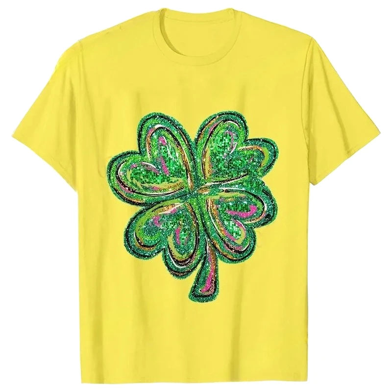 2025 St Patricks Day Shamrock Women T-Shirts
