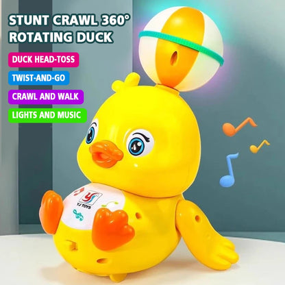 Electric Top Ball Duck Toy with 360 Degree Rotation Colorful