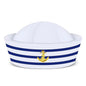 Adult Yacht Sailor Hat Navy Blue White Captain Cap Sail Cap