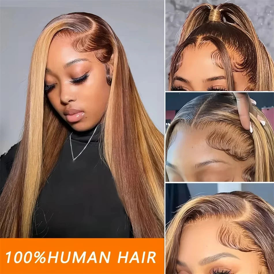 SoGreat straight hd lace frontal wig 13x6 highlight wig