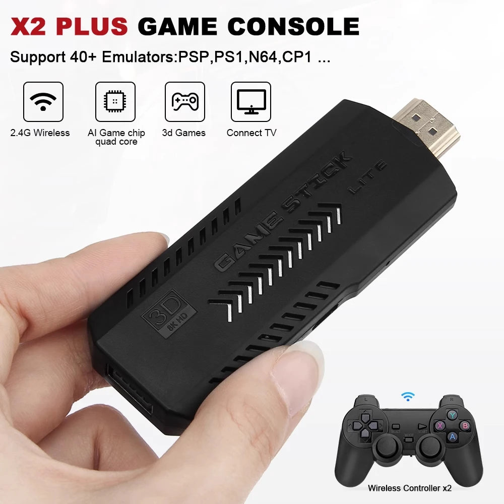256G 58,000 Games GD10 Plus Game Stick 4K HD Video Game Console
