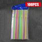 50-1000Pcs Drinking Straws Colorful & Black
