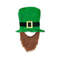 Saint Patricks Day Top Hat Holiday Fake Beard Green