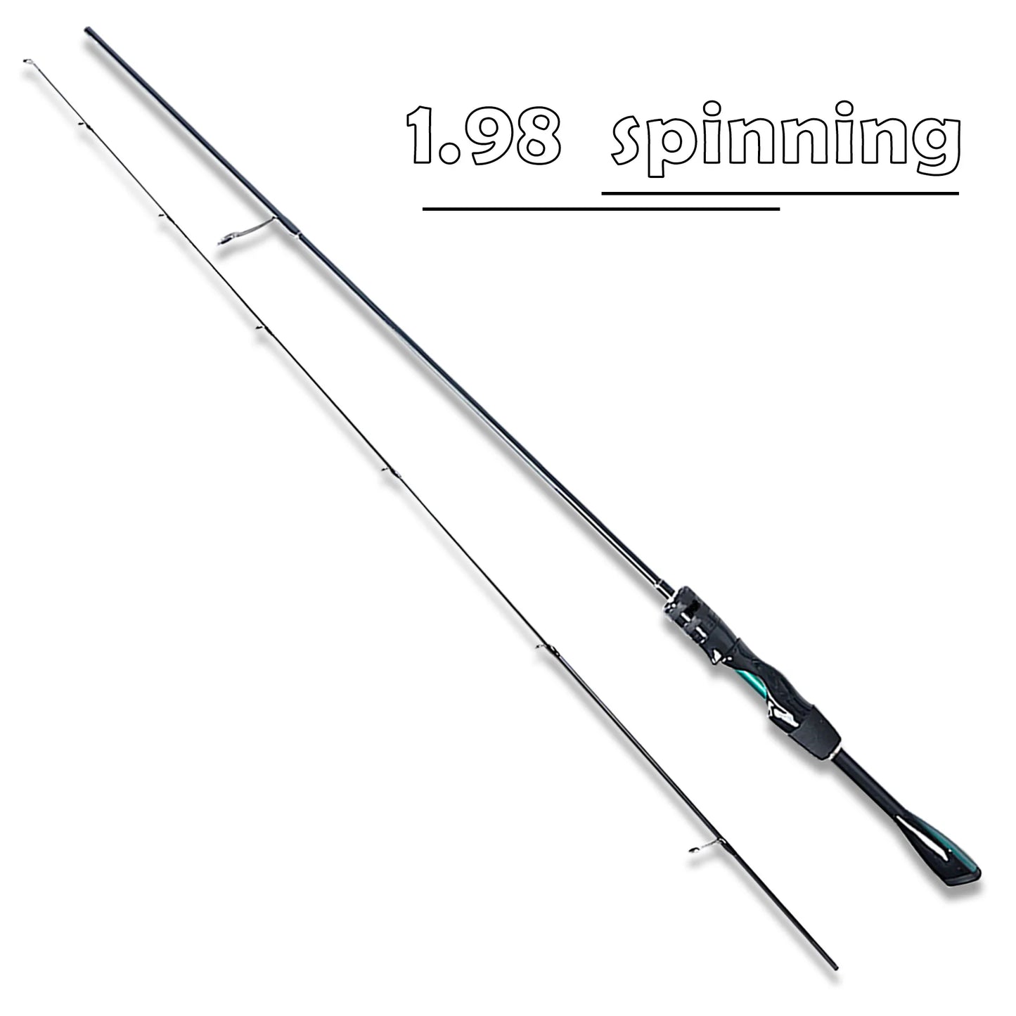 High-Carbon Fiber Ultra-Light and Ultra-Fast Adjustable Lure Rod 1.68m 1.8m 1.98m Solid Carbon Fiber Rod Tip Lightweight, Strong and Durable Quick Response Special-Shaped Handle Piano Paint Finish Korean Sic Ceramic Ring with