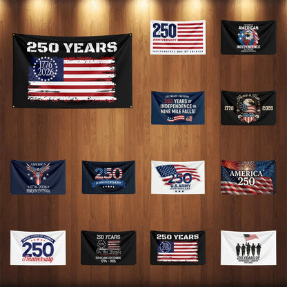US 250th Anniversary 1776 2026 Semiquincentennial Flag, Independence