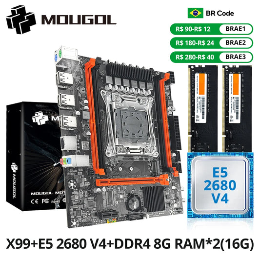 MOUGOL X99 Gaming Motherboard Kit with Intel