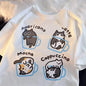 Cat Coffee Printed T-shirt Women's Summer