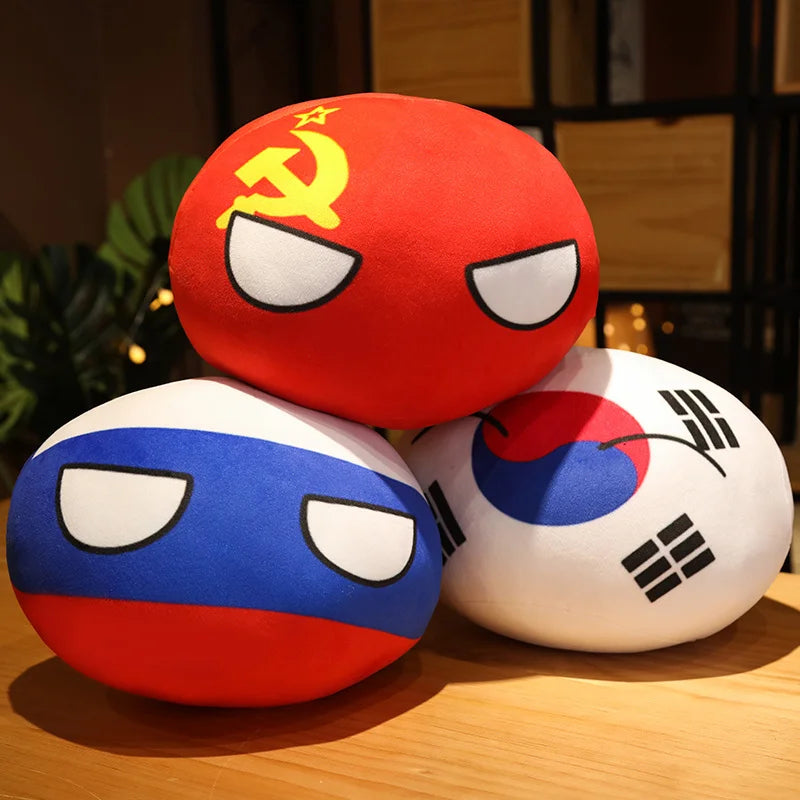 Hot  10/30/50cm Polandball Country Ball Toy Plush Pendant Plush Doll