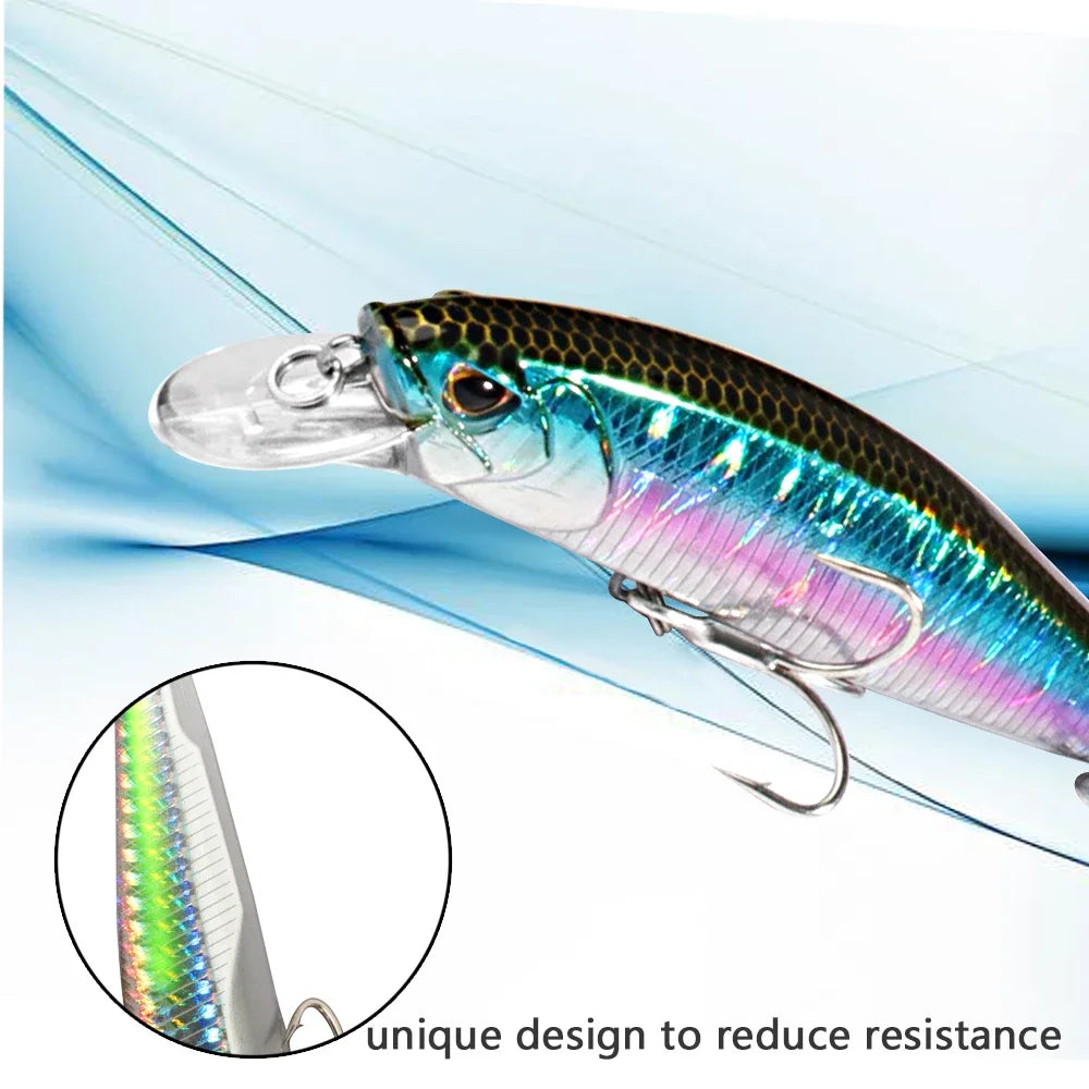 Sinking Minnow 19g Floating Jerkbait 15g Fishing Lure Treble Hooks