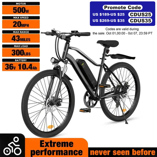 Electric Bike for Adults, 26" Electric Mountain Bike