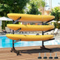 Heavy Duty Kayak Storage Rack with Wheels Adjustable Freestanding Kayak