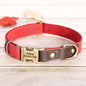 Free Custom PU Leather Dog Collar Engraved Dog Collars