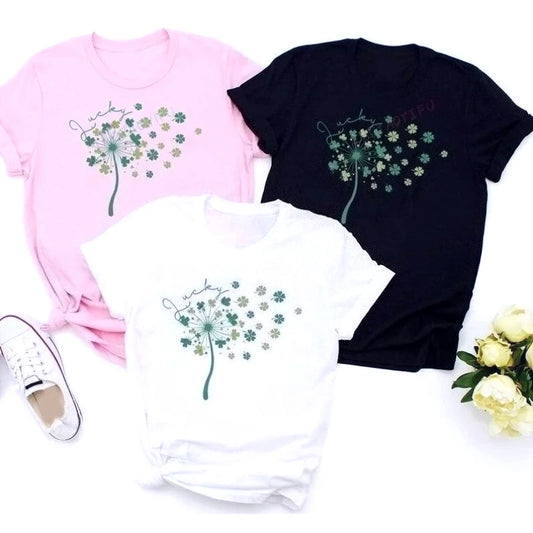 St Patricks Day Dandelion Sweatshirt Dandelion Shamrock