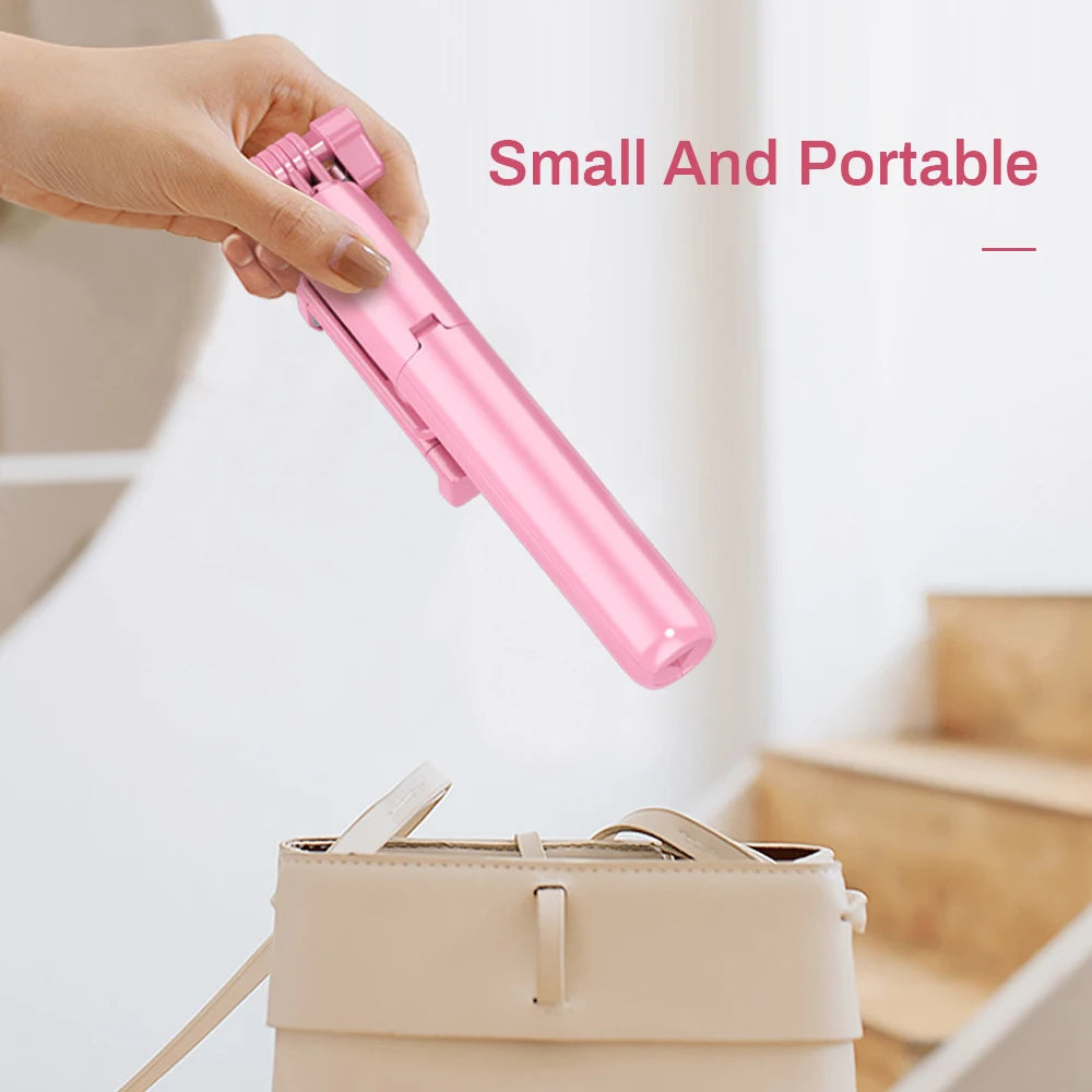 4in1 Wireless bluetooth compatible Selfie Stick LED Ring light