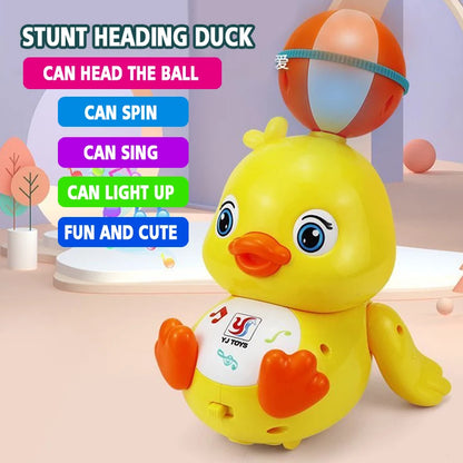 Electric Top Ball Duck Toy with 360 Degree Rotation Colorful