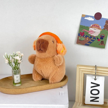 Cute Capybara Plush Toy Hoodie with Wings Simulation Doll