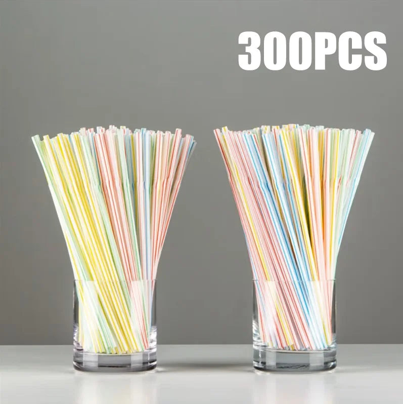 50-1000Pcs Drinking Straws Colorful & Black