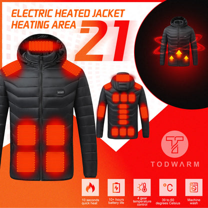 Heated Jacket TODWARM 21 Areas Winter Men's Women's