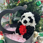 25cm Artificial Teddy Rose Flower Bear with Box Romantic