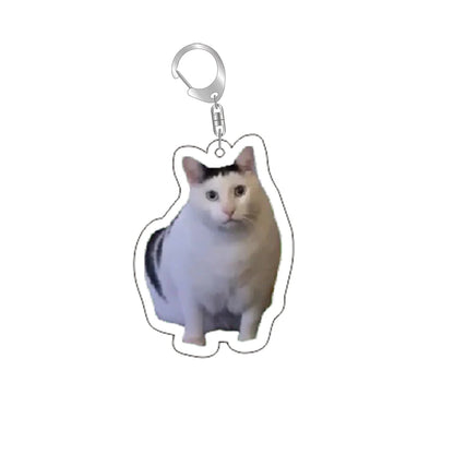 Funny Cat Memes Series Keychain Student Gift Bag Lanyard