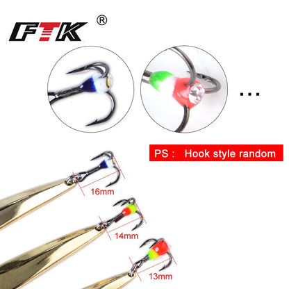 FTK 5g/7g/11g Winter Ice Fishing Lure Metal Jig Wobblers