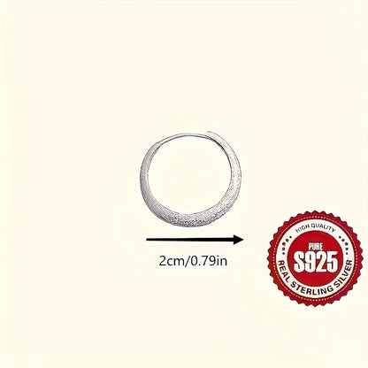 Pure Silvery Earrings For Women Frosted Sparkling Starry