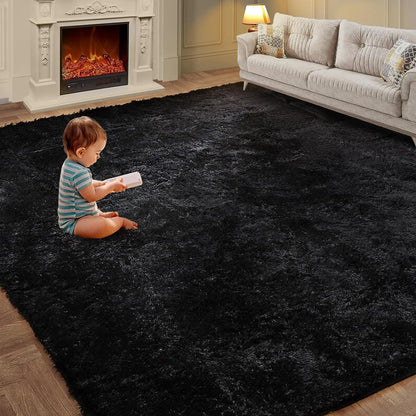 VIKAMA Tie-Dye Plush Carpet Living Room Decoration Soft Fluffy