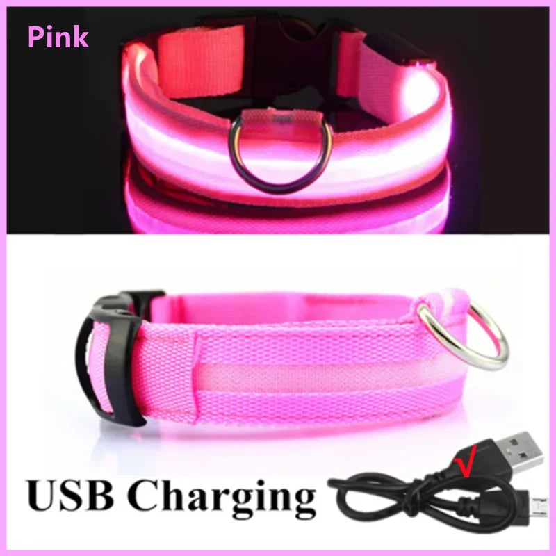 3 Modes Dog Luminous Charge Collar Led Usb Cat Dogs