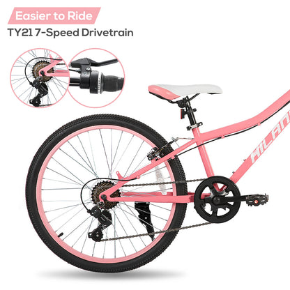 Hiland  24 Inch Mountain Bike for Kids Age 7 AND OLDER