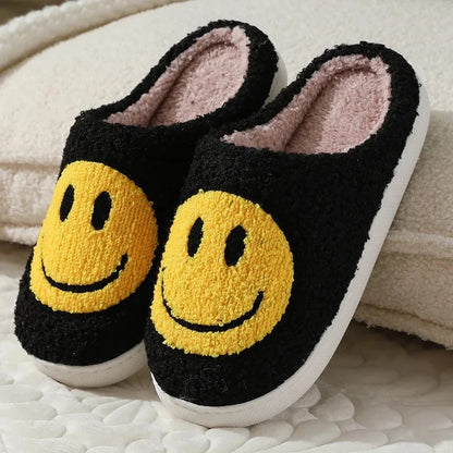 Smiley Face Cotton Slippers Women's Indoor Home