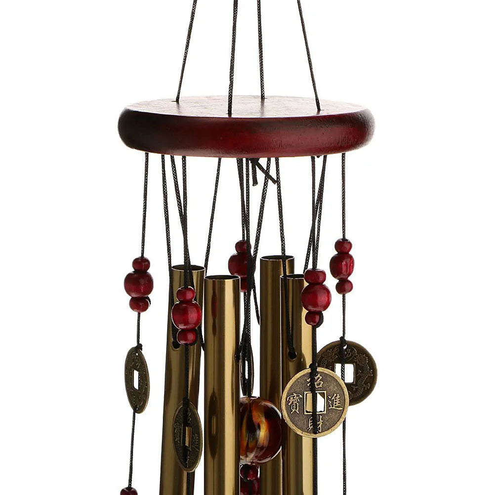 5 Bells Copper Wind Chime Rustproof For Home Decor Garden Windchime
