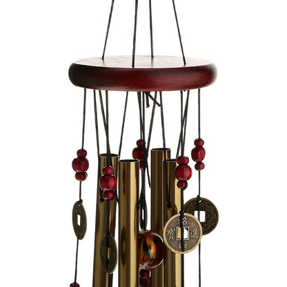5 Bells Copper Wind Chime Rustproof For Home Decor Garden Windchime