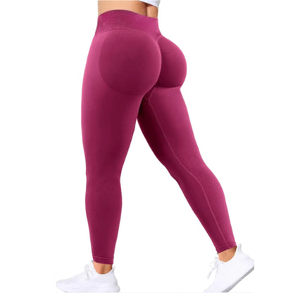Seamless Women Solid Waist Yoga Pants