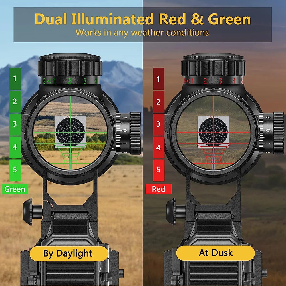 3-9x40 EG Rifle Scopes Hunting Sights Red and Green Light