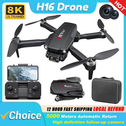 KBDFA New Drone H16 GPS Professional Dual Camera Dron