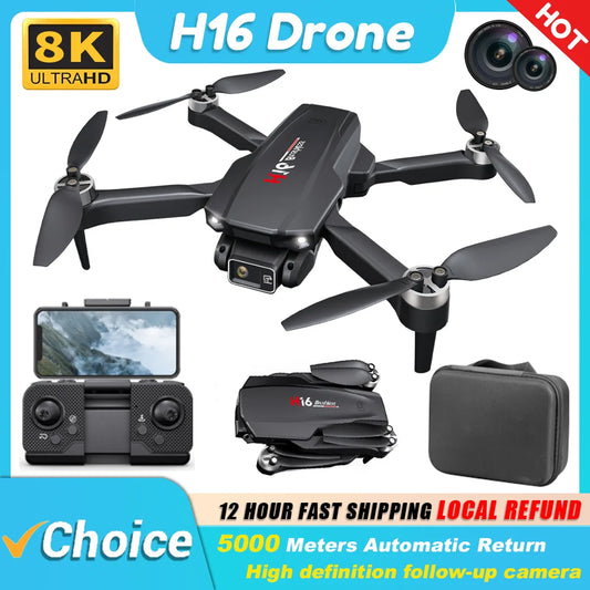 KBDFA New Drone H16 GPS Professional Dual Camera Dron