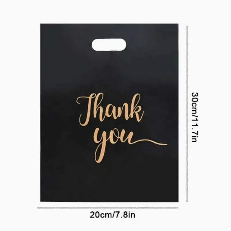100PCS Thanksgiving Gift Bag Black Product Shopping Bag Candy