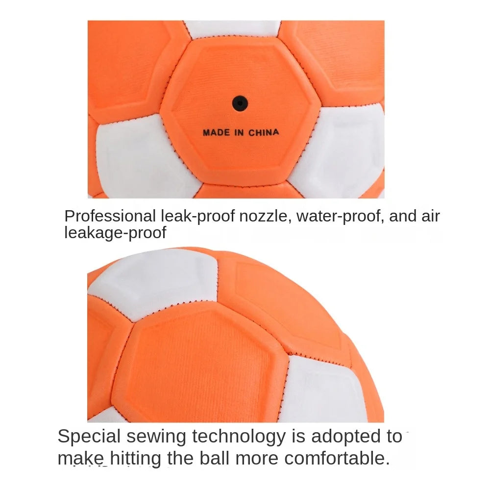 Great Size 3/4/5 Curve Soccer Ball Recreational Orange Youth Football