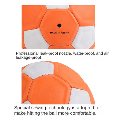 Great Size 3/4/5 Curve Soccer Ball Recreational Orange Youth Football