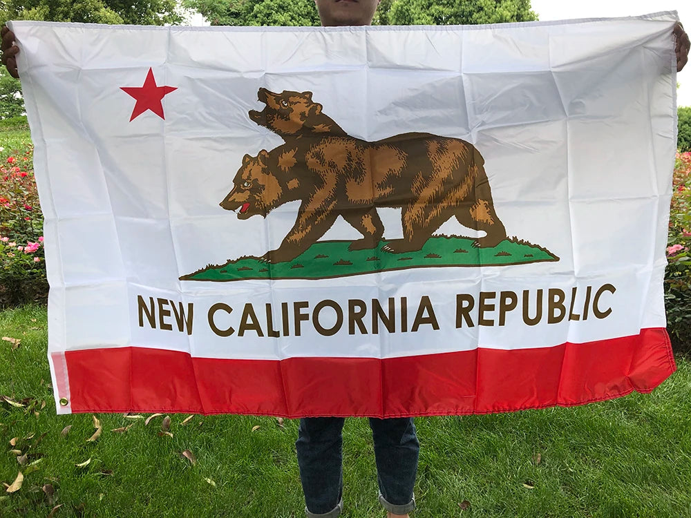 SKY FLAG california flag 90*150cm double side printed polyester hanging us usa state bear california flag