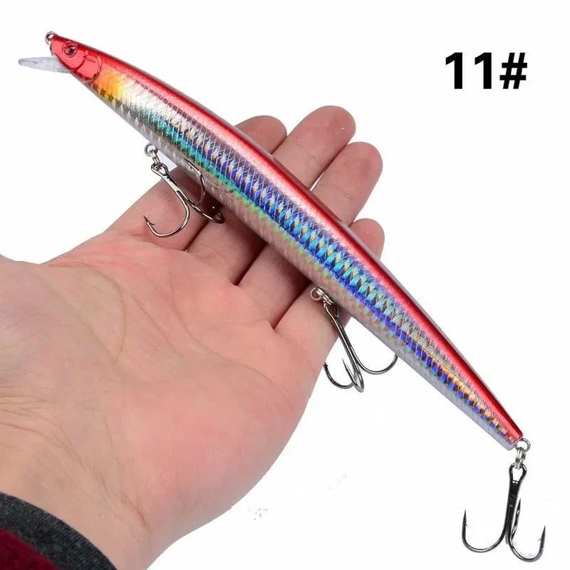 16 Colors 18cm 24g Minnow Fishing Lure Laser Crankbait