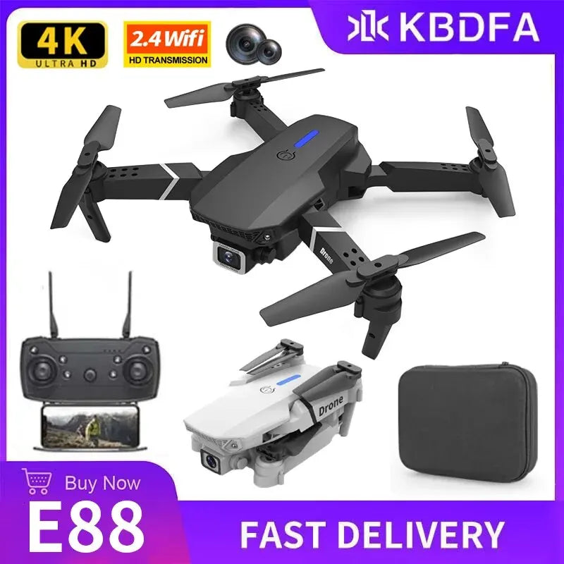 KDBFA 2024 New E88 Pro WIFI FPV Drone Wide Angle