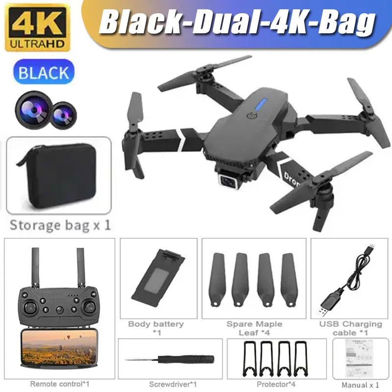 Professional Drone E88 4K Wide-Angle HD 1080P Camera WiFi